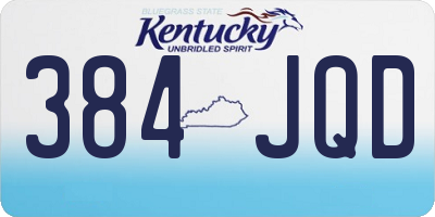 KY license plate 384JQD