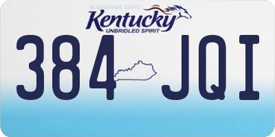 KY license plate 384JQI