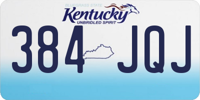 KY license plate 384JQJ