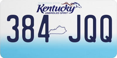 KY license plate 384JQQ