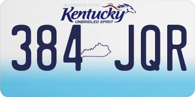 KY license plate 384JQR
