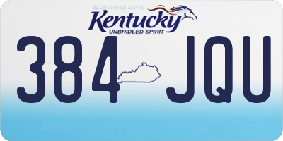 KY license plate 384JQU