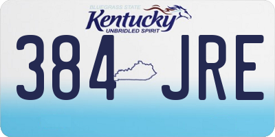 KY license plate 384JRE