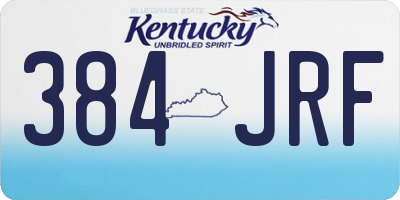 KY license plate 384JRF