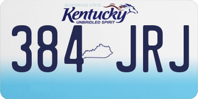 KY license plate 384JRJ