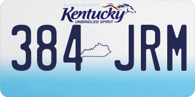 KY license plate 384JRM
