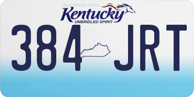 KY license plate 384JRT