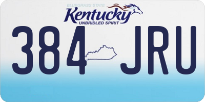 KY license plate 384JRU