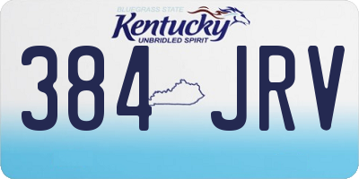 KY license plate 384JRV