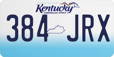 KY license plate 384JRX