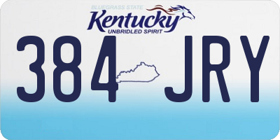 KY license plate 384JRY