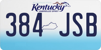 KY license plate 384JSB