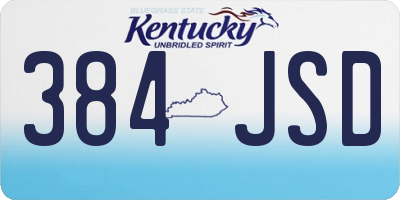 KY license plate 384JSD