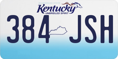 KY license plate 384JSH