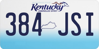 KY license plate 384JSI