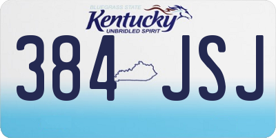 KY license plate 384JSJ