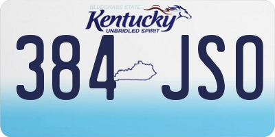 KY license plate 384JSO