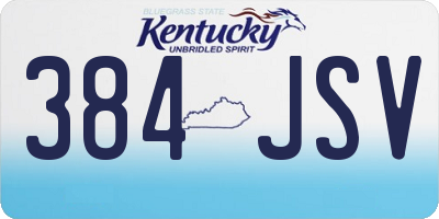 KY license plate 384JSV