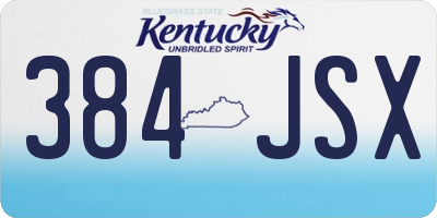 KY license plate 384JSX
