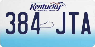 KY license plate 384JTA
