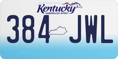 KY license plate 384JWL