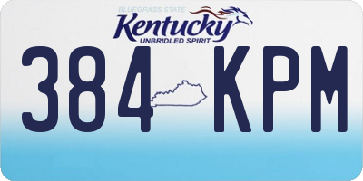 KY license plate 384KPM