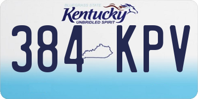 KY license plate 384KPV