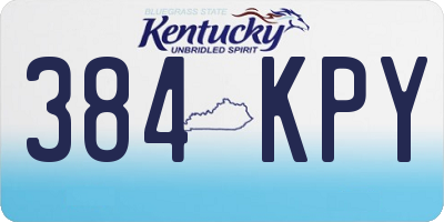 KY license plate 384KPY