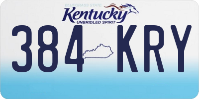 KY license plate 384KRY