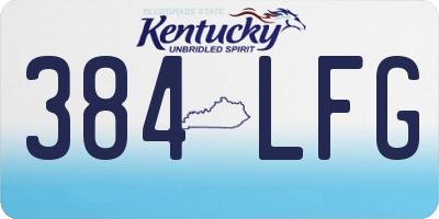 KY license plate 384LFG