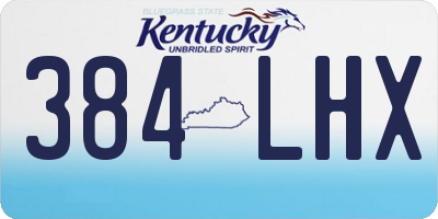 KY license plate 384LHX
