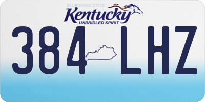 KY license plate 384LHZ