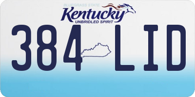 KY license plate 384LID