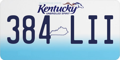 KY license plate 384LII