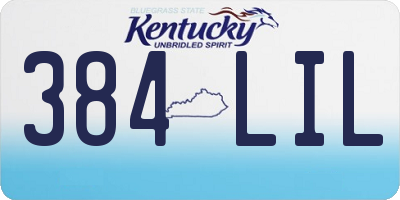 KY license plate 384LIL
