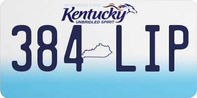 KY license plate 384LIP