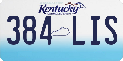KY license plate 384LIS