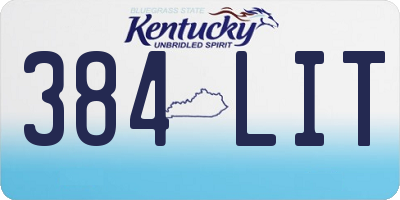 KY license plate 384LIT
