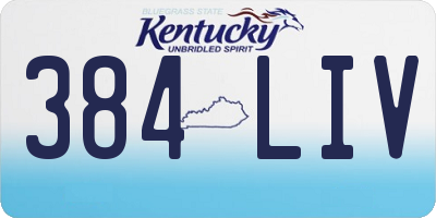 KY license plate 384LIV