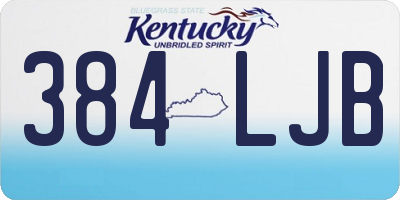KY license plate 384LJB