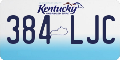 KY license plate 384LJC