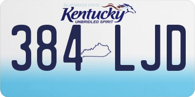 KY license plate 384LJD