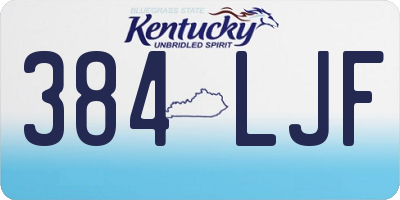 KY license plate 384LJF