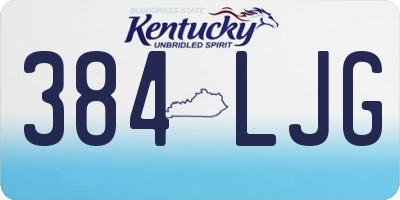 KY license plate 384LJG