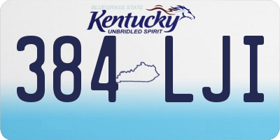 KY license plate 384LJI
