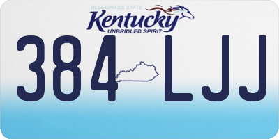 KY license plate 384LJJ