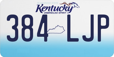 KY license plate 384LJP