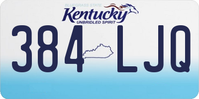 KY license plate 384LJQ