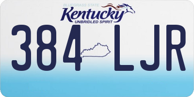 KY license plate 384LJR