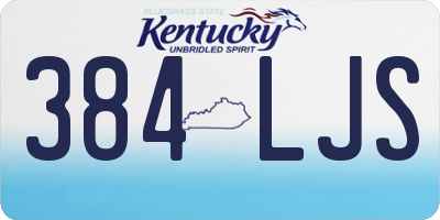 KY license plate 384LJS